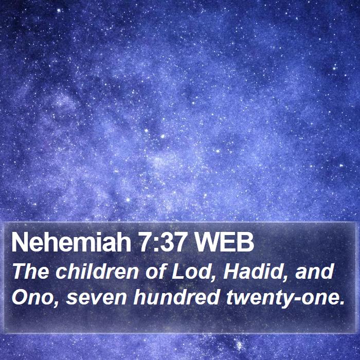 Nehemiah 7:37 WEB Bible Study