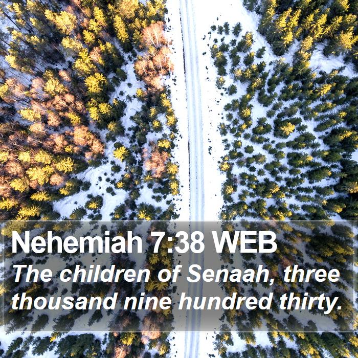 Nehemiah 7:38 WEB Bible Study