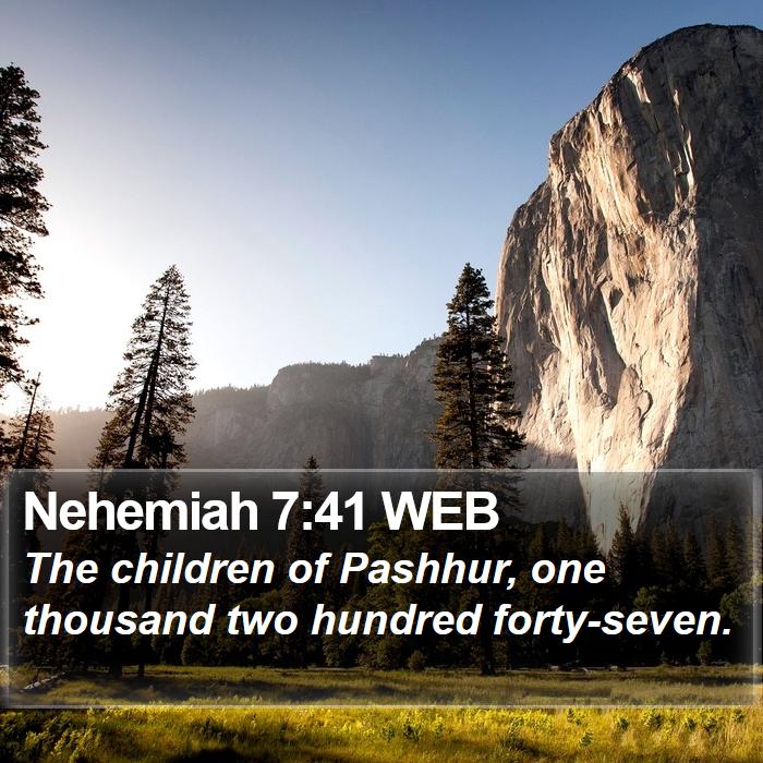 Nehemiah 7:41 WEB Bible Study