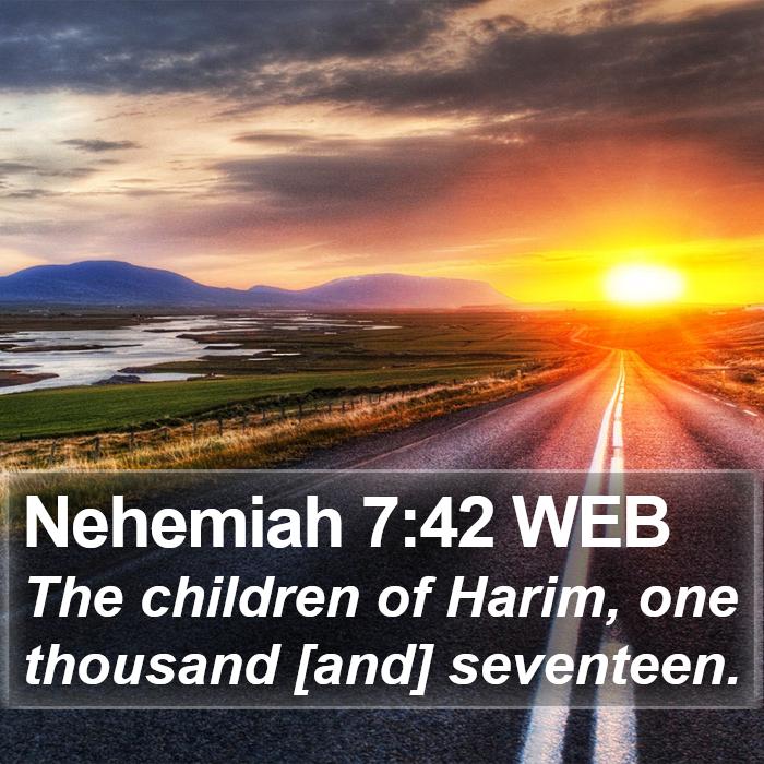 Nehemiah 7:42 WEB Bible Study