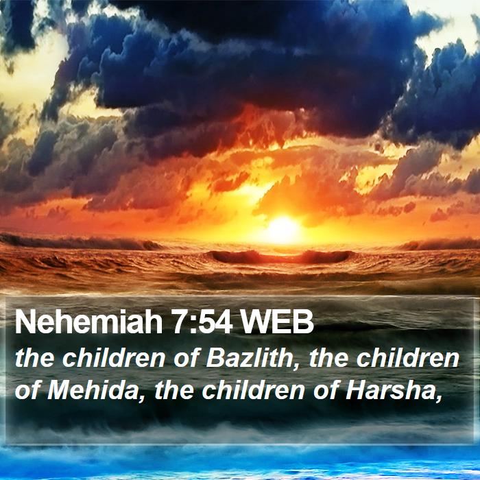 Nehemiah 7:54 WEB Bible Study