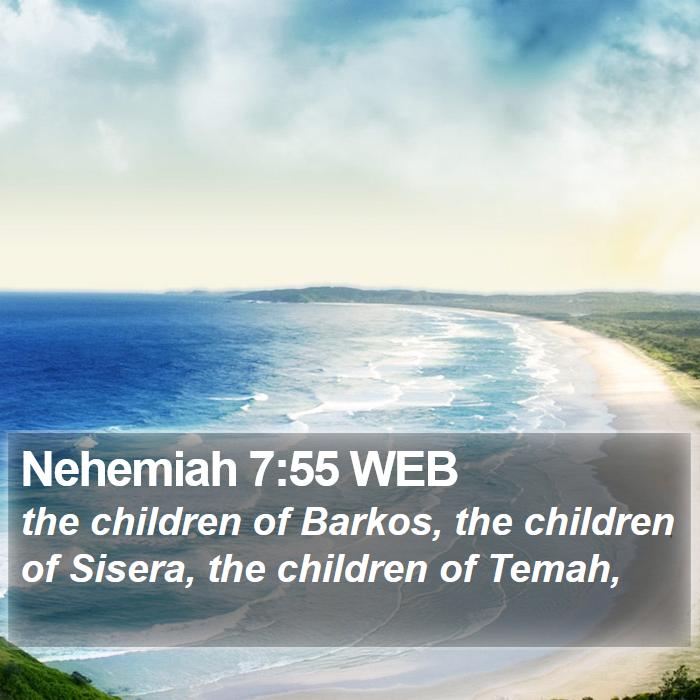 Nehemiah 7:55 WEB Bible Study