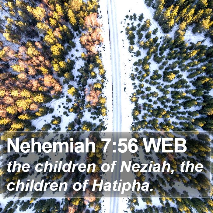 Nehemiah 7:56 WEB Bible Study