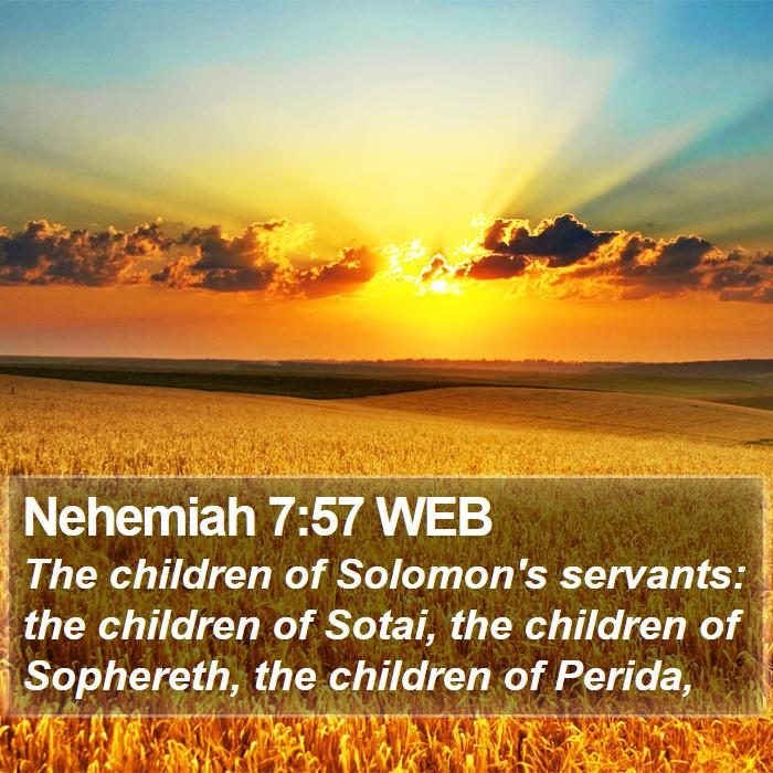 Nehemiah 7:57 WEB Bible Study