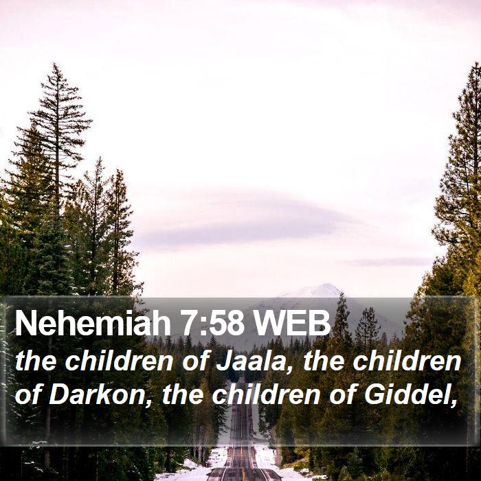 Nehemiah 7:58 WEB Bible Study