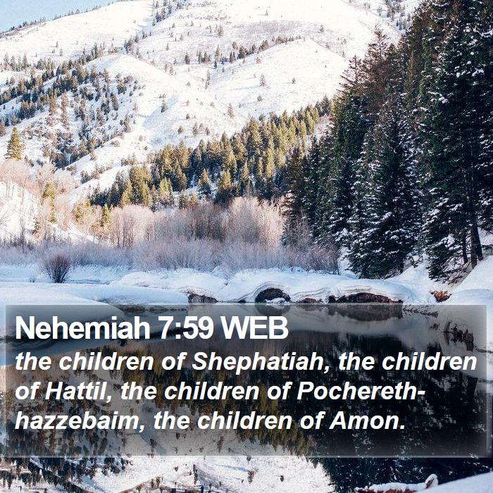 Nehemiah 7:59 WEB Bible Study