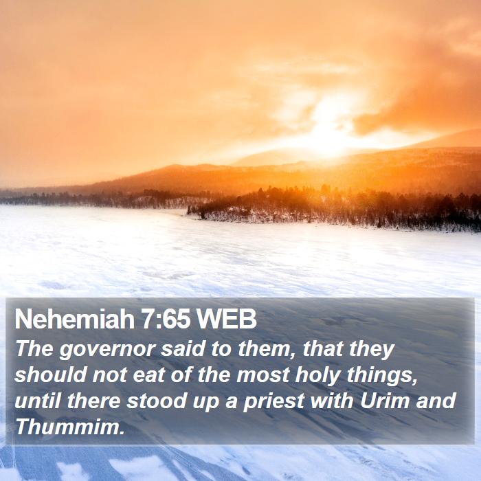 Nehemiah 7:65 WEB Bible Study