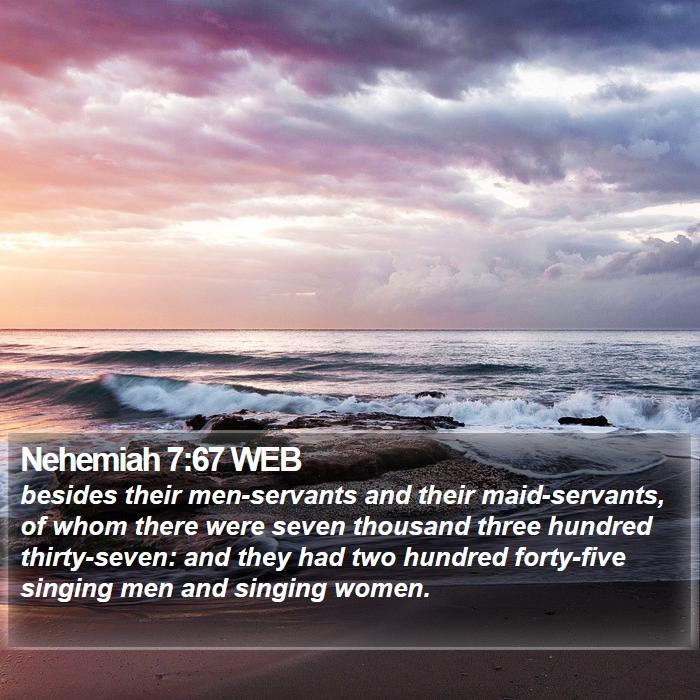 Nehemiah 7:67 WEB Bible Study