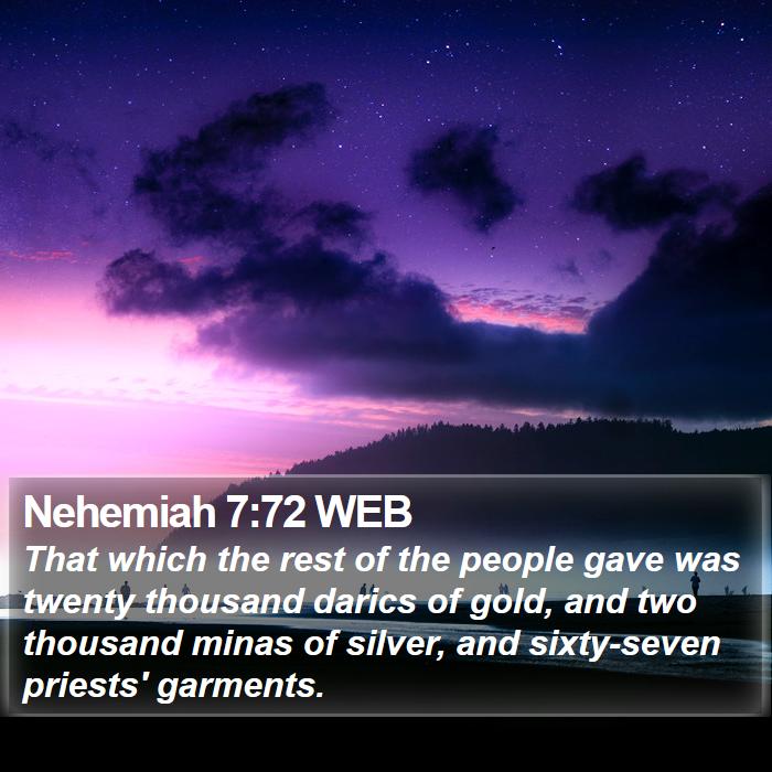 Nehemiah 7:72 WEB Bible Study