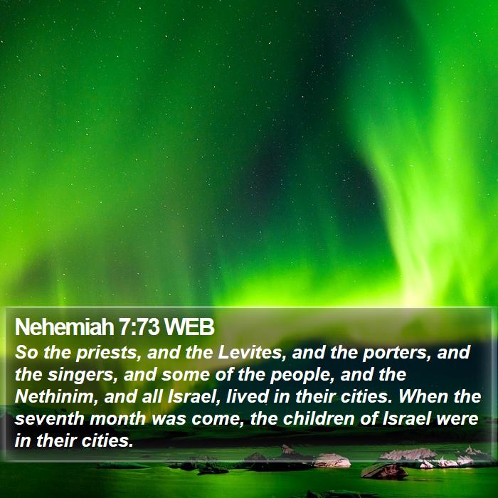 Nehemiah 7:73 WEB Bible Study