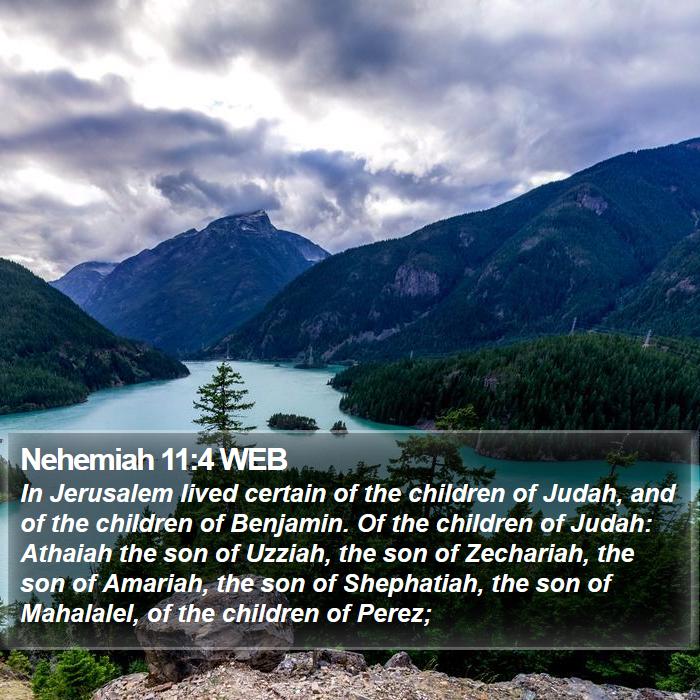 Nehemiah 11:4 WEB Bible Study