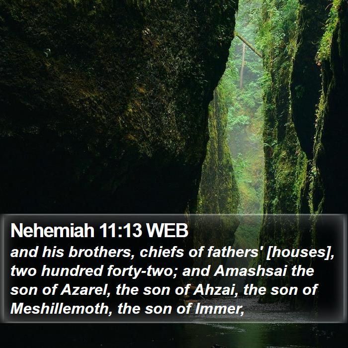 Nehemiah 11:13 WEB Bible Study