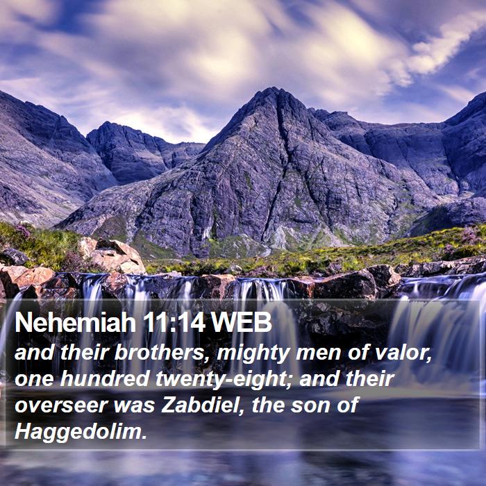 Nehemiah 11:14 WEB Bible Study