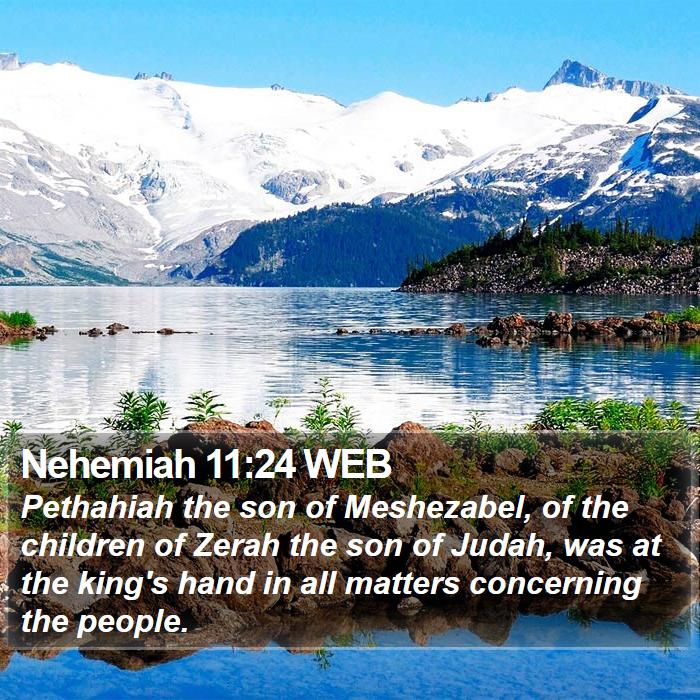 Nehemiah 11:24 WEB Bible Study