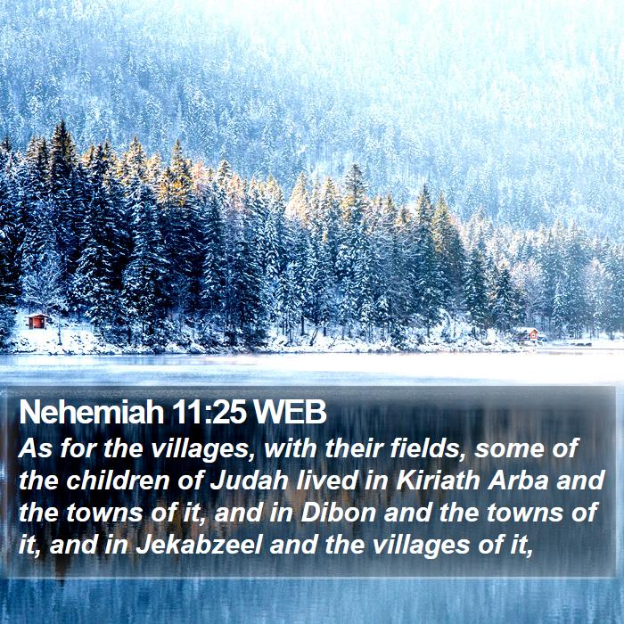 Nehemiah 11:25 WEB Bible Study