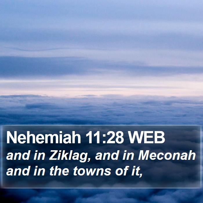 Nehemiah 11:28 WEB Bible Study