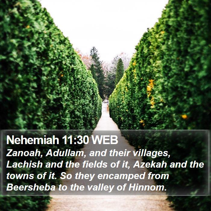 Nehemiah 11:30 WEB Bible Study