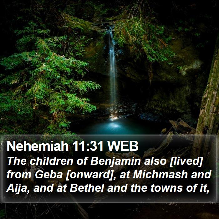 Nehemiah 11:31 WEB Bible Study