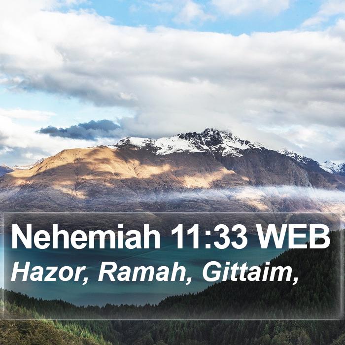 Nehemiah 11:33 WEB Bible Study