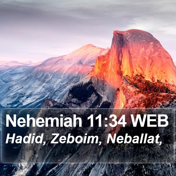 Nehemiah 11:34 WEB Bible Study