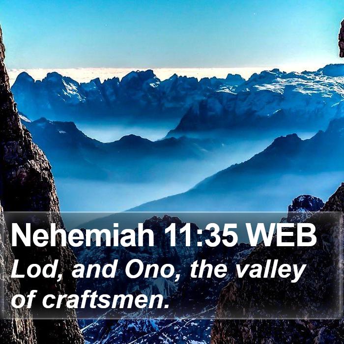 Nehemiah 11:35 WEB Bible Study