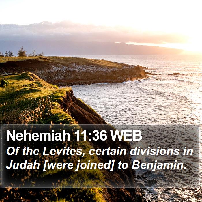 Nehemiah 11:36 WEB Bible Study