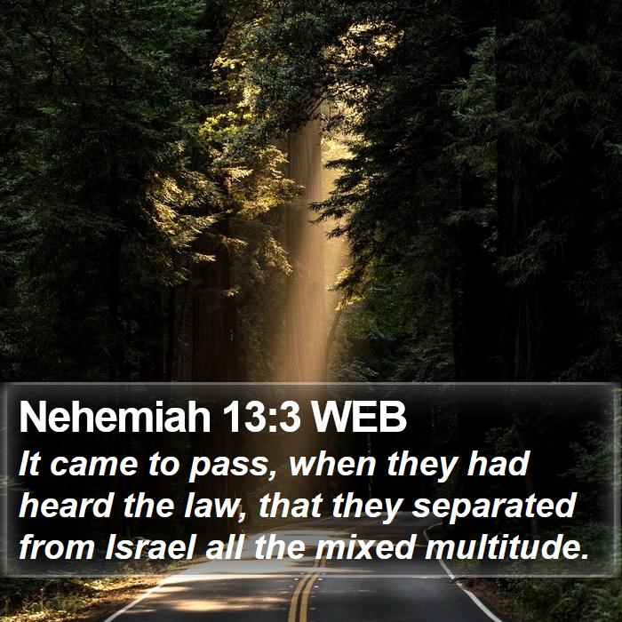 Nehemiah 13:3 WEB Bible Study