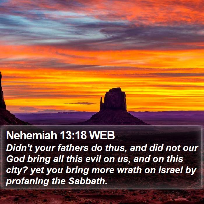 Nehemiah 13:18 WEB Bible Study