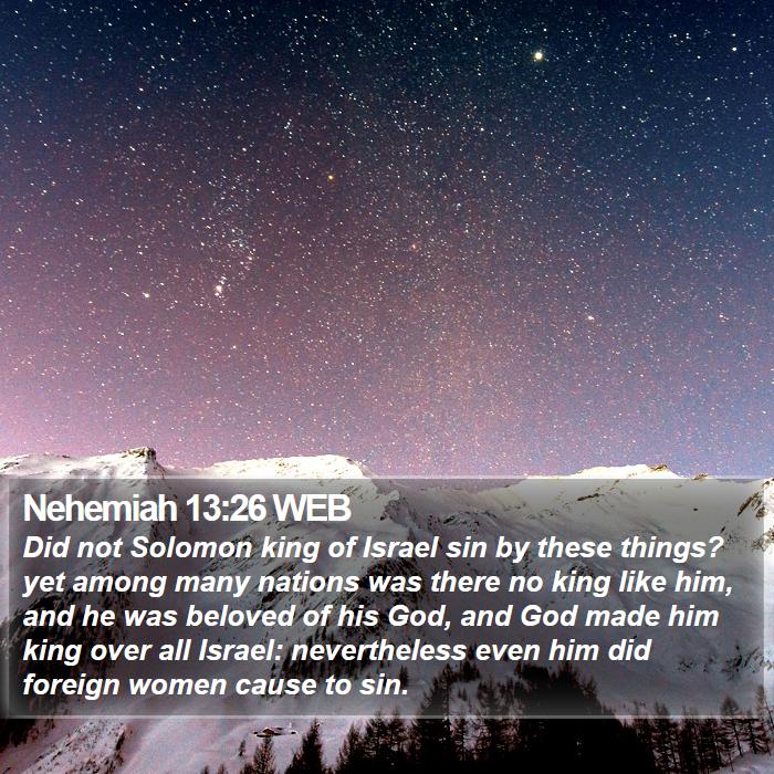 Nehemiah 13:26 WEB Bible Study