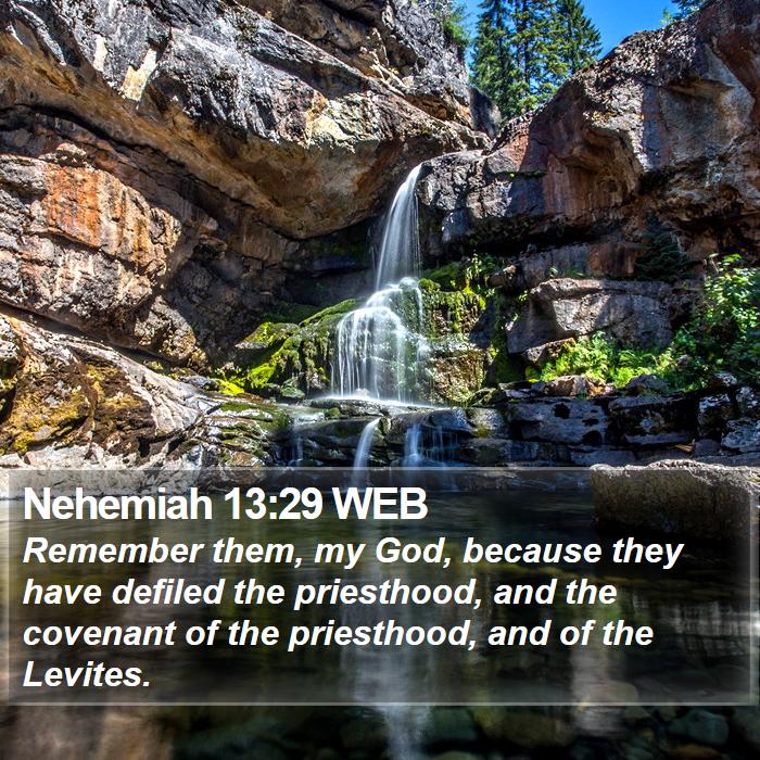 Nehemiah 13:29 WEB Bible Study