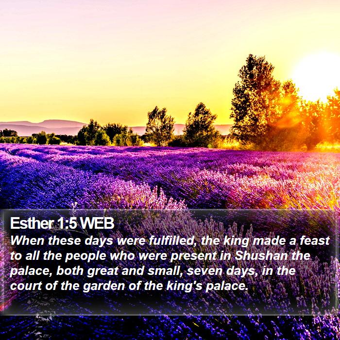 Esther 1:5 WEB Bible Study