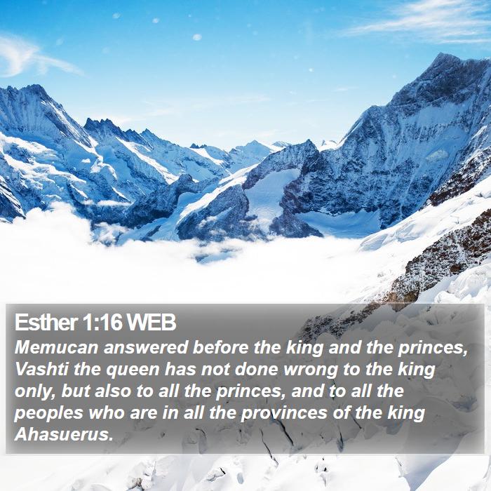 Esther 1:16 WEB Bible Study