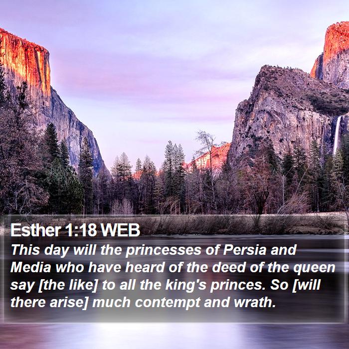 Esther 1:18 WEB Bible Study