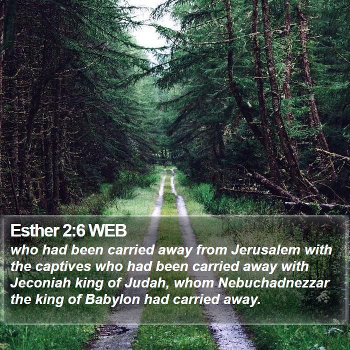 Esther 2:6 WEB Bible Study