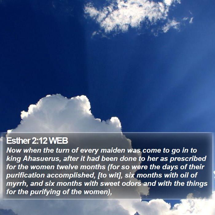 Esther 2:12 WEB Bible Study