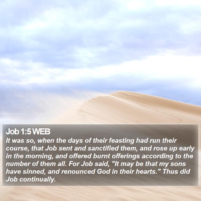 Job 1:5 WEB Bible Study