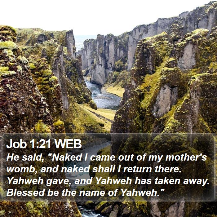 Job 1:21 WEB Bible Study