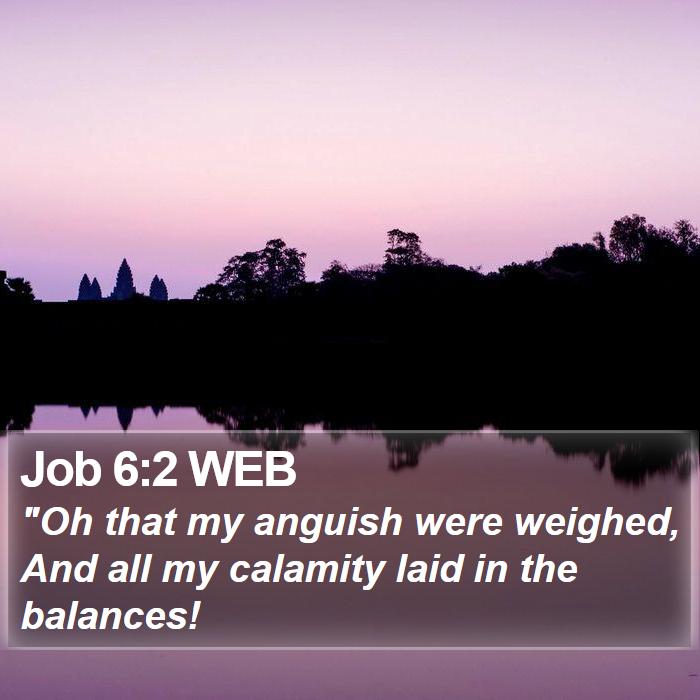 Job 6:2 WEB Bible Study