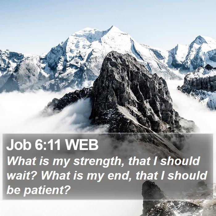 Job 6:11 WEB Bible Study