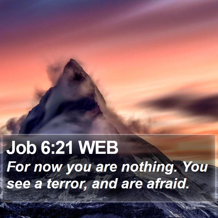 Job 6:21 WEB Bible Study