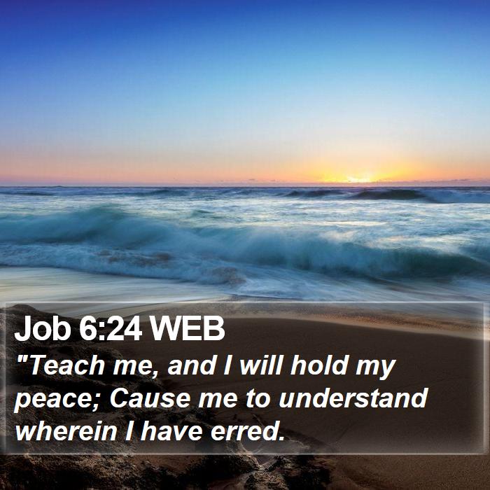 Job 6:24 WEB Bible Study