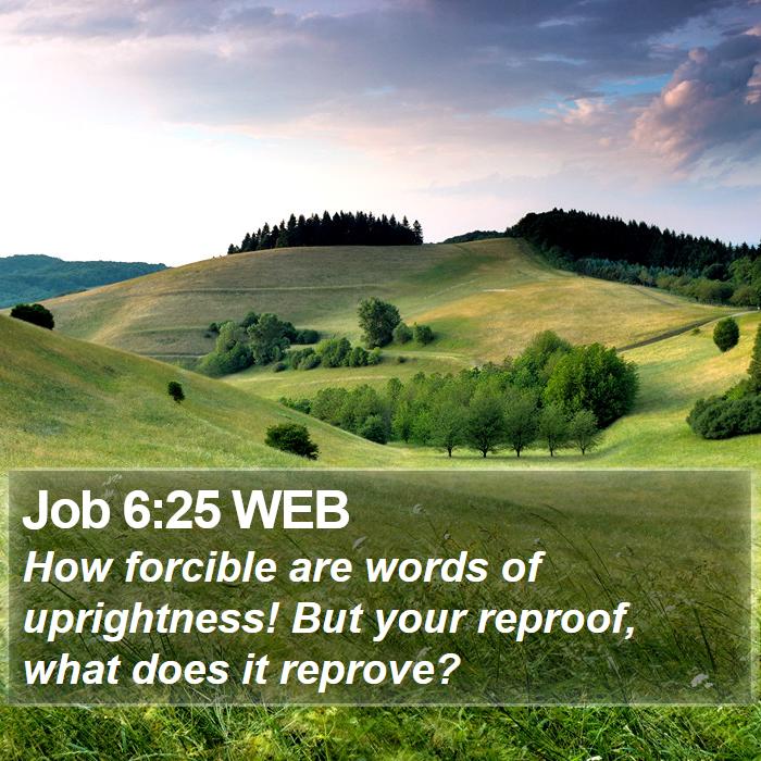 Job 6:25 WEB Bible Study