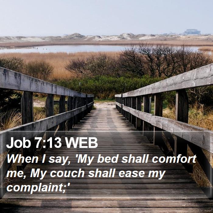 Job 7:13 WEB Bible Study