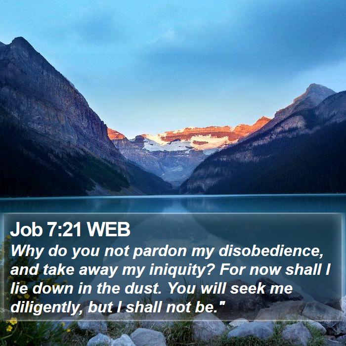 Job 7:21 WEB Bible Study