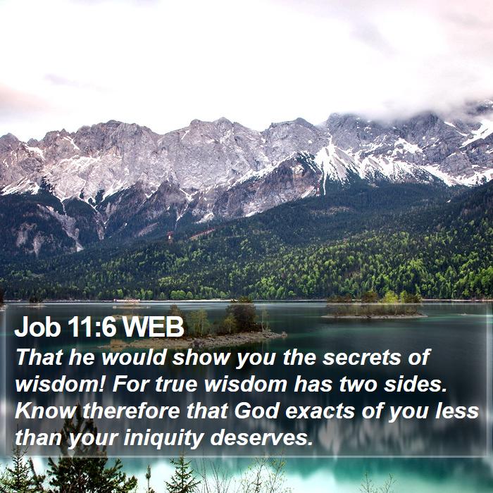 Job 11:6 WEB Bible Study