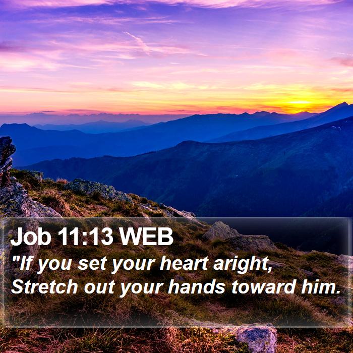 Job 11:13 WEB Bible Study