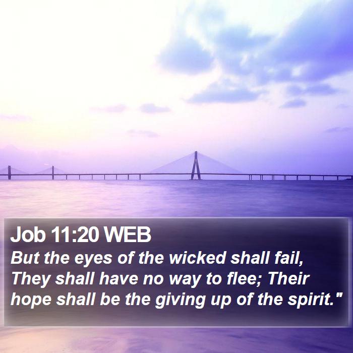 Job 11:20 WEB Bible Study