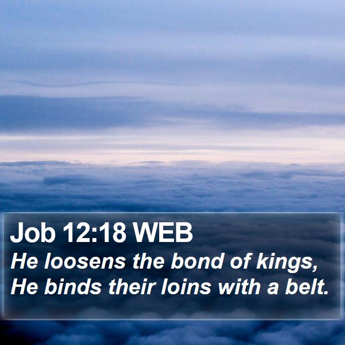 Job 12:18 WEB Bible Study