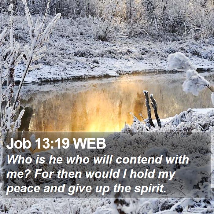 Job 13:19 WEB Bible Study