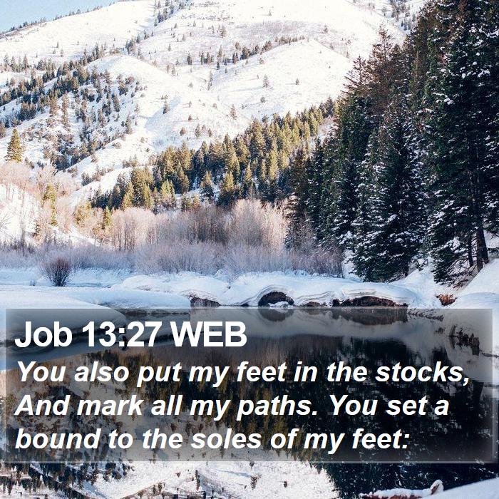 Job 13:27 WEB Bible Study